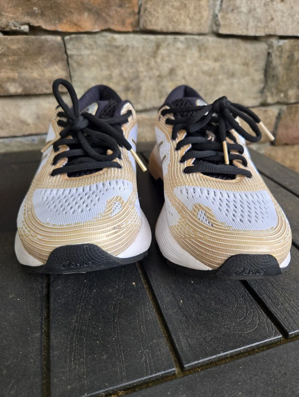 ASICS Gel Nimbus 21 Rose Gold/White Women’s Size 6.5 1012A608 GUC